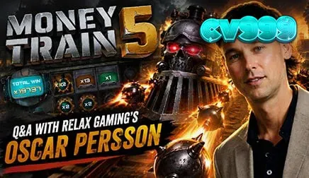 Money Train 5 slot game interface featuring the iconic train theme and character symbols.
